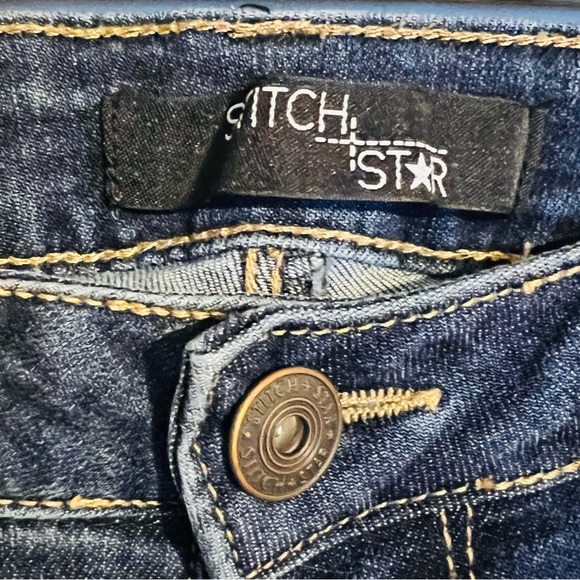 Stitch Star Women's Blue Bootcut Jeans Mid-Rise Zip Fly Size 4 - Picture 5 of 8